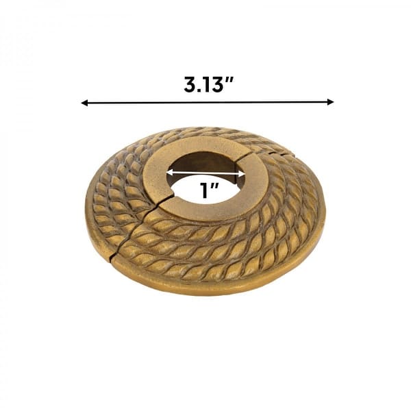 Aluminum Escutcheon Plate 3.13" OD Escutcheon 0.75" IPS Lacquered